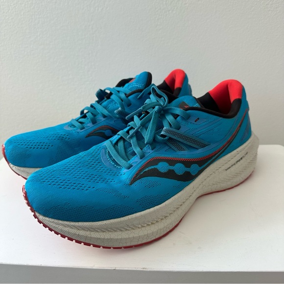 Saucony Other - Saucony Triumph 20 Running Shoes Blue Red Men’s Size 8.5 PWRRUN+